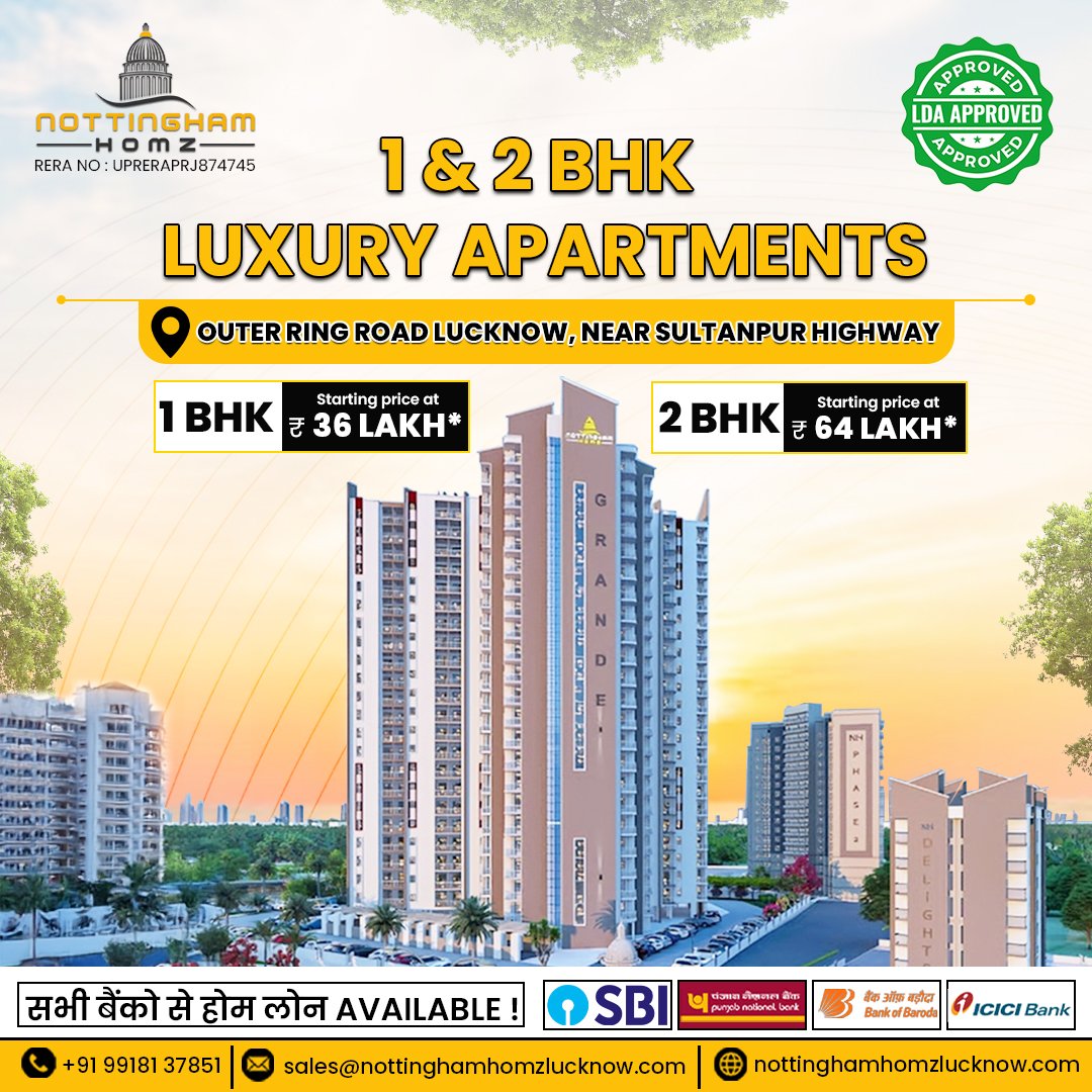 1 & 2 Luxury Apartment Nottingham Homz lucknow